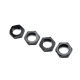 Losi - Wheel Nut Black (4): ALL 5IVE (LOS-3677)
