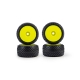 Pro-Line Racing 1/28 Prism Front/Rear Carpet Tires Mounted 7mm Yellow (4): Losi Micro-T (PRO1035612)