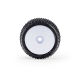 Pro-Line Racing 1/28 Prism Front/Rear Carpet Tires Mounted 7mm White (4): Losi Micro-T (PRO1035613)