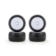 Pro-Line Racing 1/28 Prism Front/Rear Carpet Tires Mounted 7mm White (4): Losi Micro-T (PRO1035613)