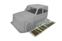 RGT - Land Commander PC Body + Sticker, Grey (RGT-R87024-1)