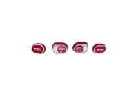 D-Power HelloRadio Metall Knöpfe für V12 - rot (HR3118)