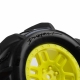 Pro-Line Racing 1/16 Dumont Front/Rear Paddle Tires Mounted 12mm Yellow Split Six (2): ARRMA MINI KRATON (PRO1031212)