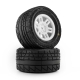 Pro-Line Racing 1/16 Menace Front/Rear Street Tires Mounted 12mm White Split Six (2): ARRMA MINI KRATON (PRO1034513)