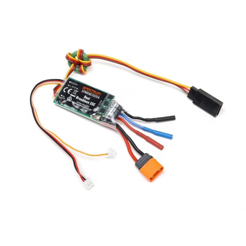 Spektrum Accessories Dual Brushless ESC: Revolution 155 CP (SPMXAE2020A)