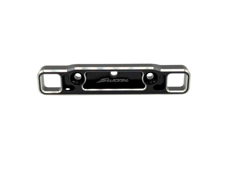 SWORKz - S35-5 Series AL7075 Aluminum Rear Lower Fully Adjustable Toe-In Block (3 deg.) (RR) (SBK) (SW338139)