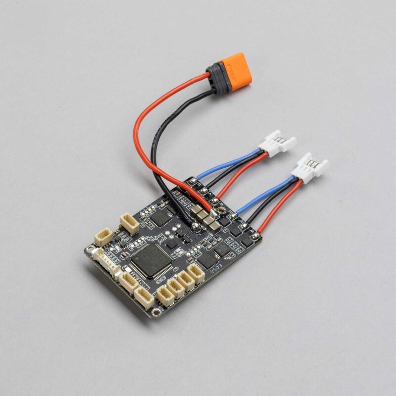 Spektrum Receiver/15-amp Dual ESC Flight Controller with Thrust Reverse: Micro Boeing 787 Dreamliner Twin 30mm EDF (SPMX-1037C)