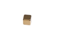 Voltmaster - Neodymium cube magnet gold colored 5 x 5 x 5mm (1 piece)