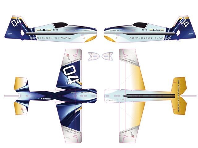 RC factory - Edge 540 hot blue 10mm EPP - 800mm - RC-Modellbau Shop