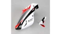 E-flite - Blade mSR X - complete white canopy with vertical fin