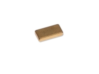 Voltmaster - Neodymium square magnet gold colored 10 x 5 x 2mm (1 piece)