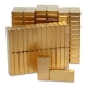 Voltmaster - Neodymium square magnet gold colored 10 x 5 x 2mm (1 piece)